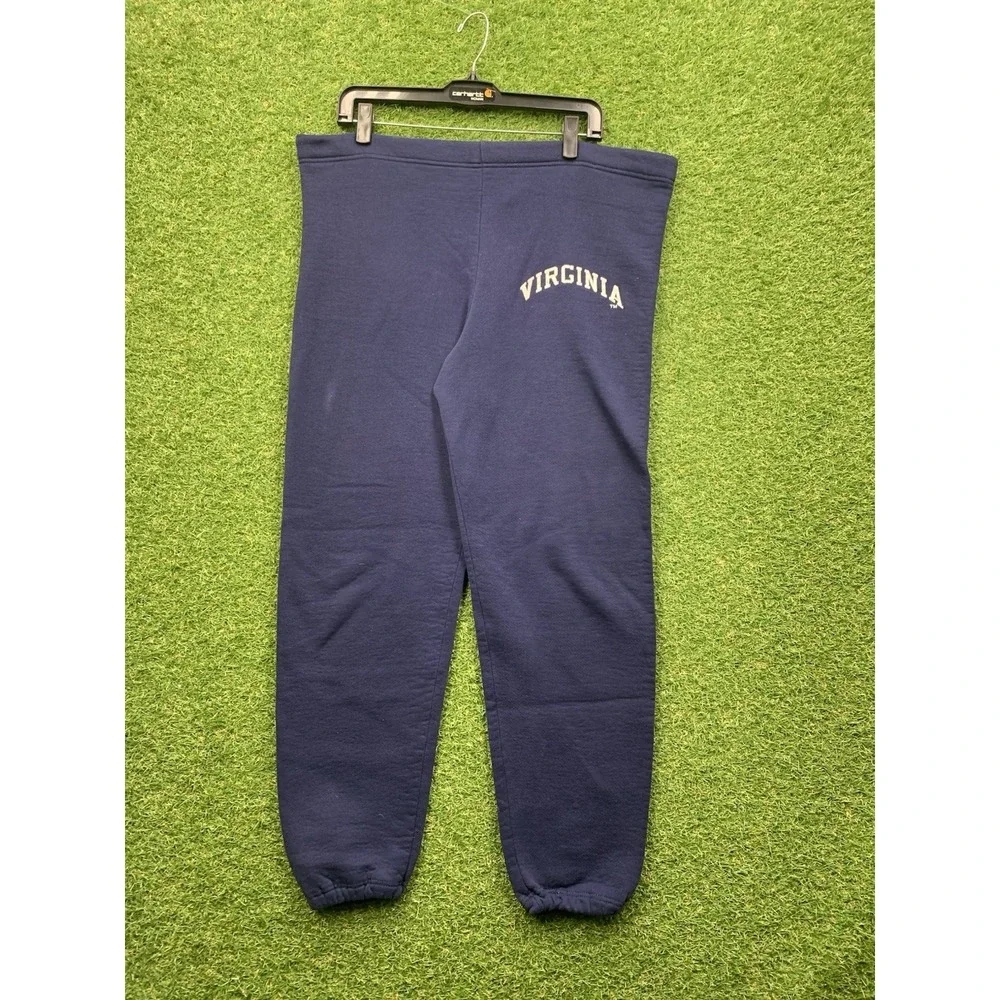 Virginia Cavaliers Sweatpants Mens Medium Russell Athletic Joggers 90s Blue